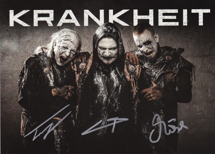 Krankheit autograph card