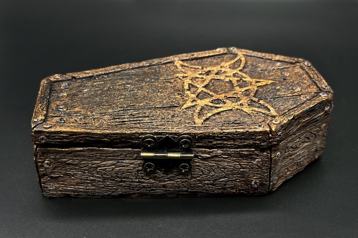 Small coffin casket Pentagramm
