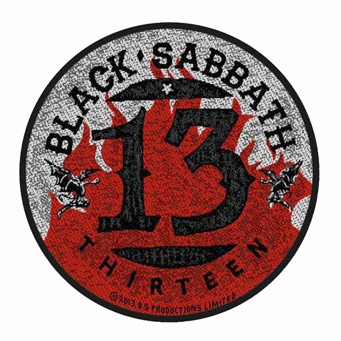 Patch Black Sabbath  13 / Flames Circular