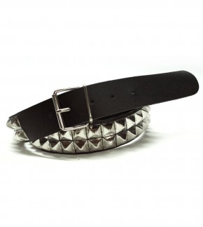 Leather Belt Pyramid Stud