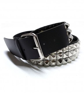Leather Belt Pyramid Stud